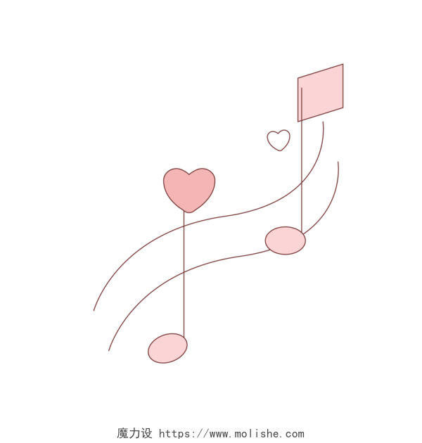   爱心音乐矢量图标
